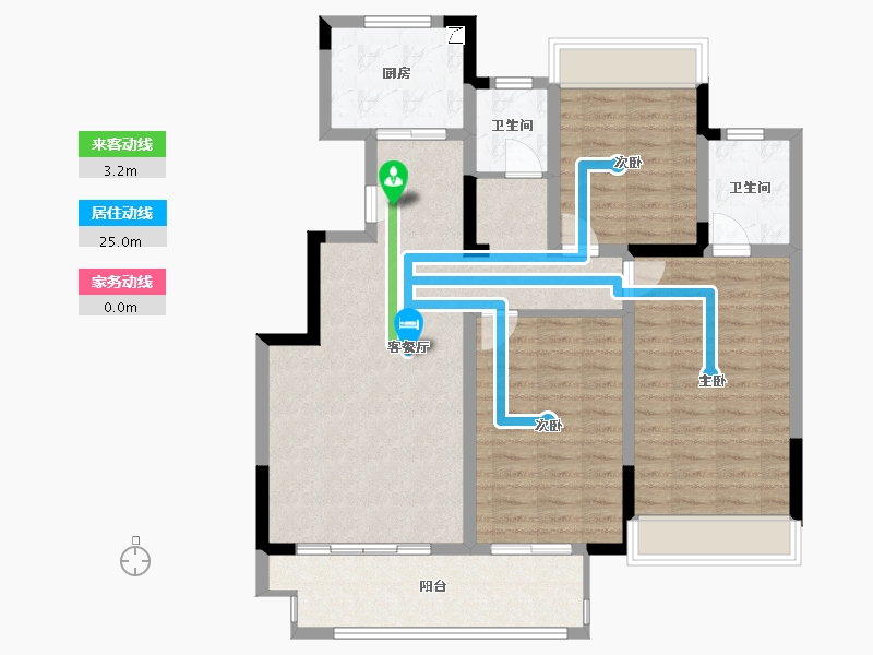 江苏省-淮安市-报业新城-166.00-户型库-动静线