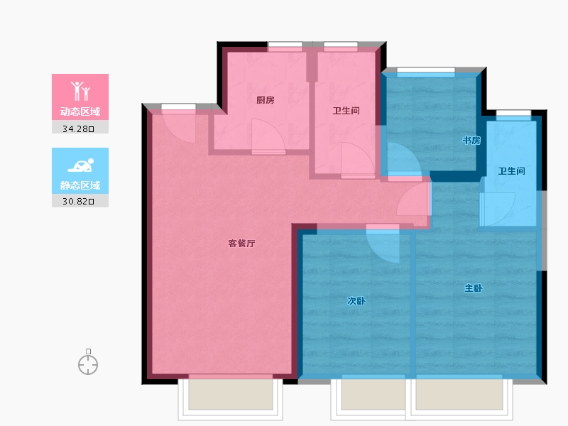 天津-天津市-保利拾光年-64.50-户型库-动静分区