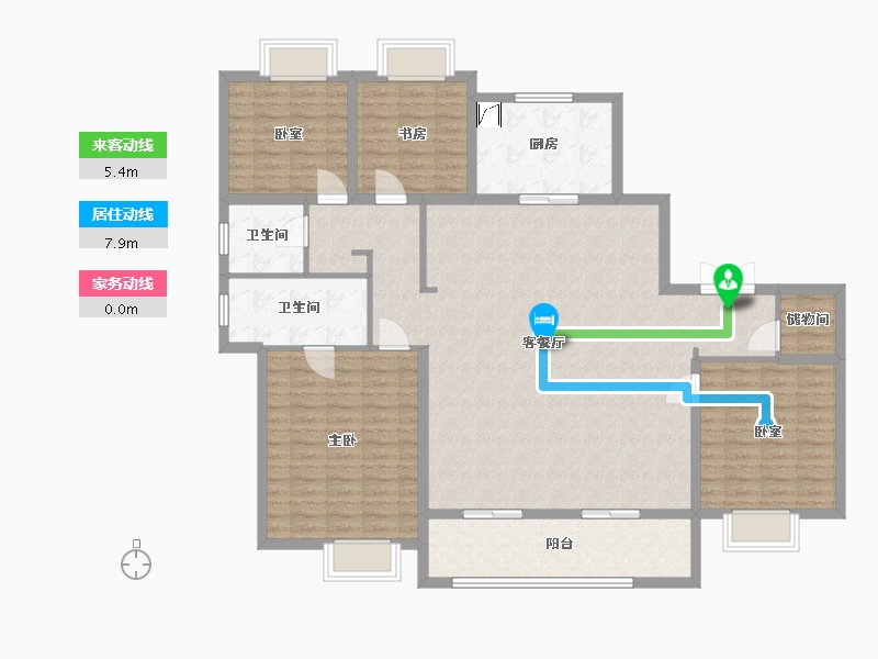 江苏省-徐州市-万科翡翠天地-150.00-户型库-动静线