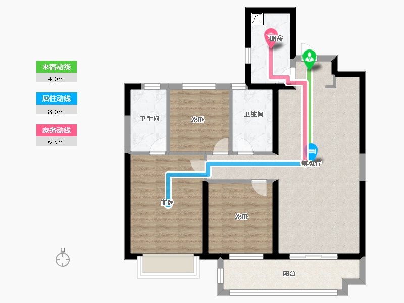 湖北省-武汉市-旭辉江悦府-84.60-户型库-动静线