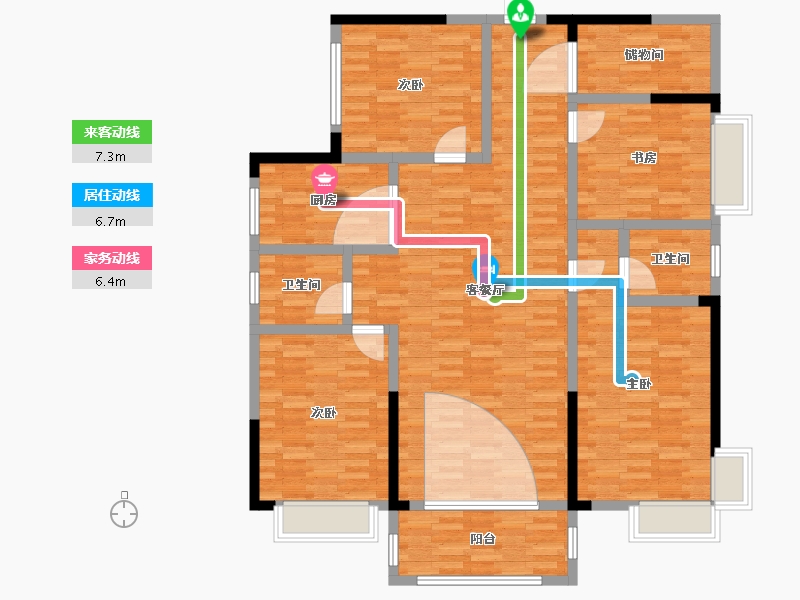 湖南省-永州市-佳兴名城-138.00-户型库-动静线