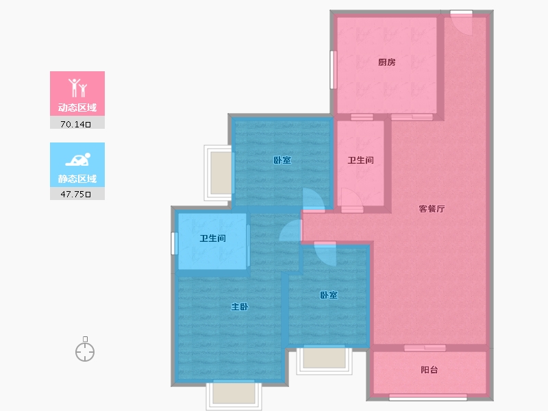 四川省-凉山彝族自治州-华源印象-105.00-户型库-动静分区