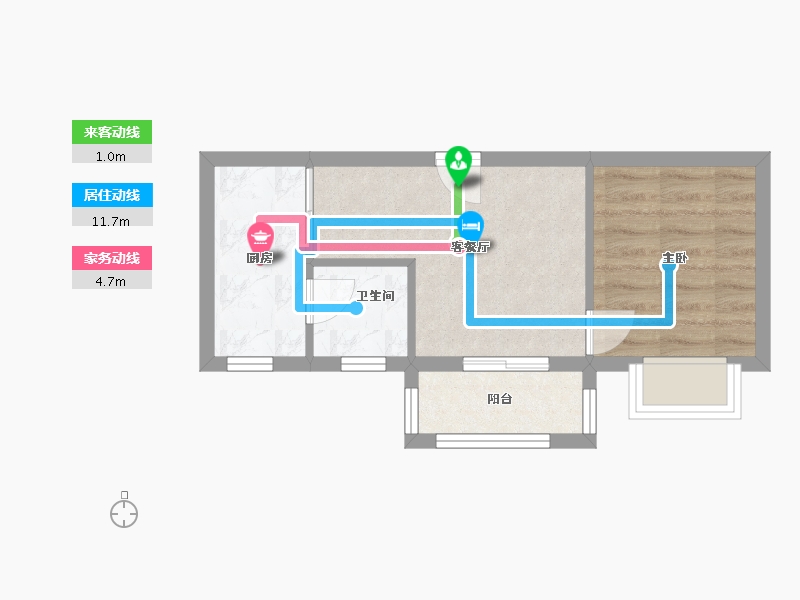 湖南省-长沙市-标志浪漫满屋-36.34-户型库-动静线