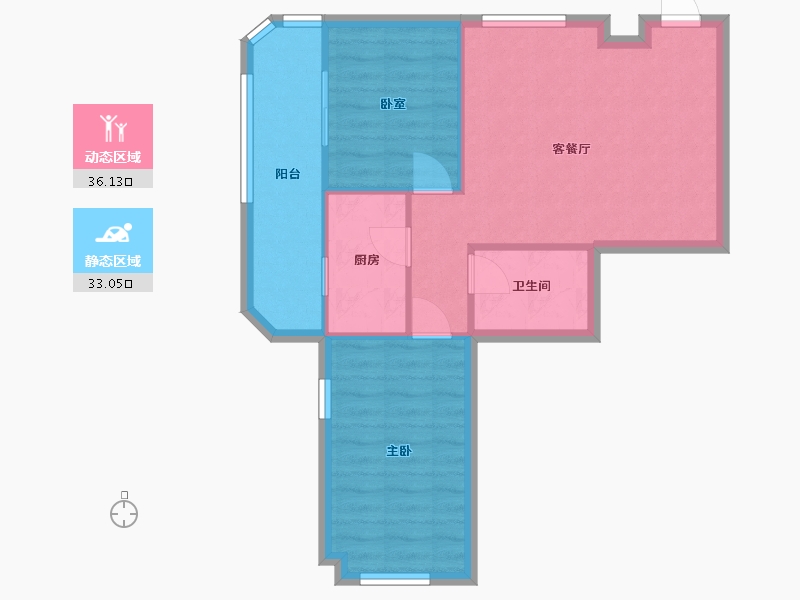 广东省-广州市-银珠公寓-63.00-户型库-动静分区