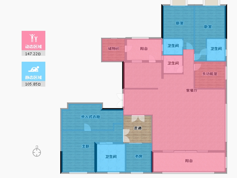 重庆-重庆市-香港置地公园大道-253.00-户型库-动静分区