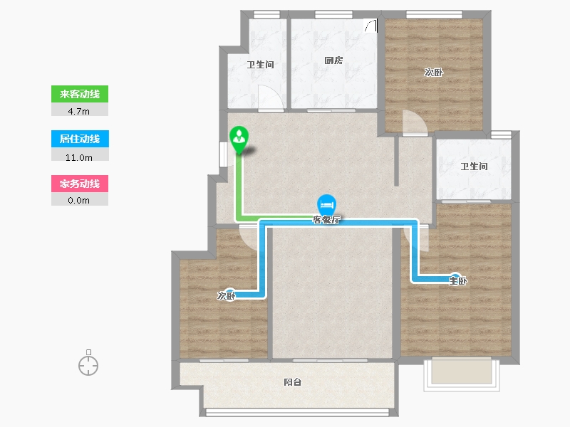 河北省-邯郸市-云樾天著-100.27-户型库-动静线