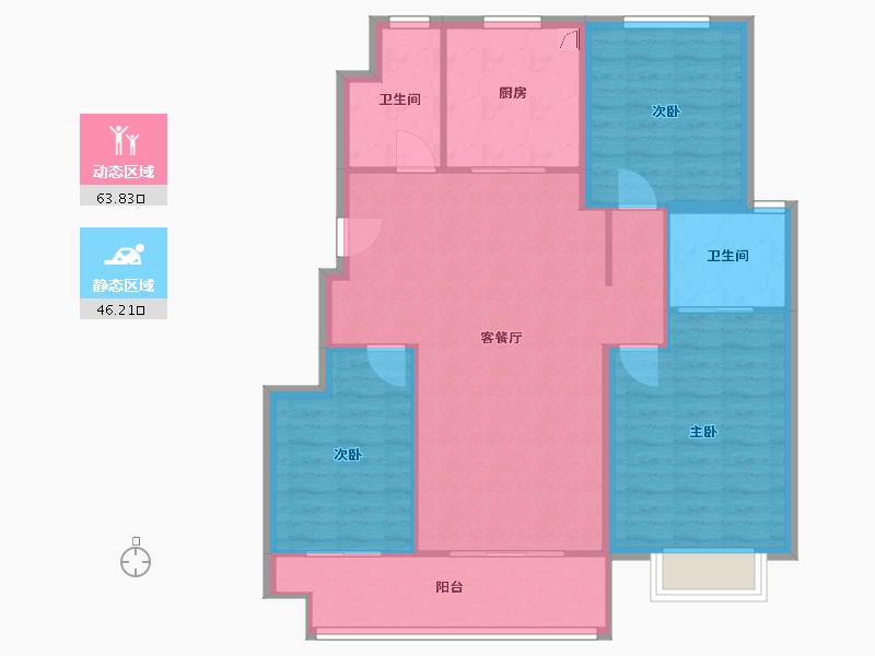 河北省-邯郸市-云樾天著-100.27-户型库-动静分区