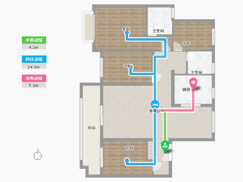 山东省-德州市-舜河慢城-130.00-户型库-动静线