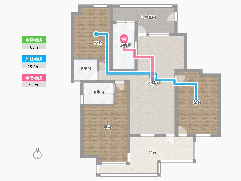 山东省-日照市-御景东方-131.80-户型库-动静线