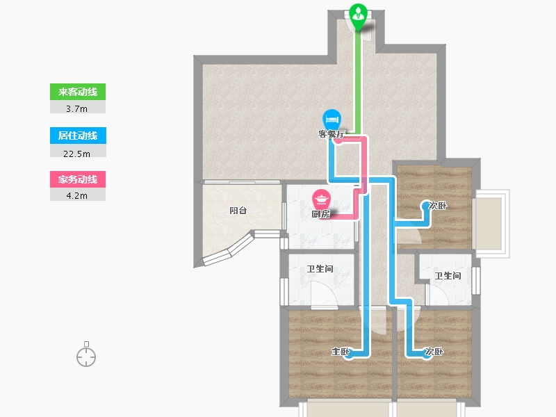 广东省-深圳市-华晖云门-61.00-户型库-动静线