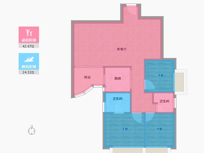 广东省-深圳市-华晖云门-61.00-户型库-动静分区