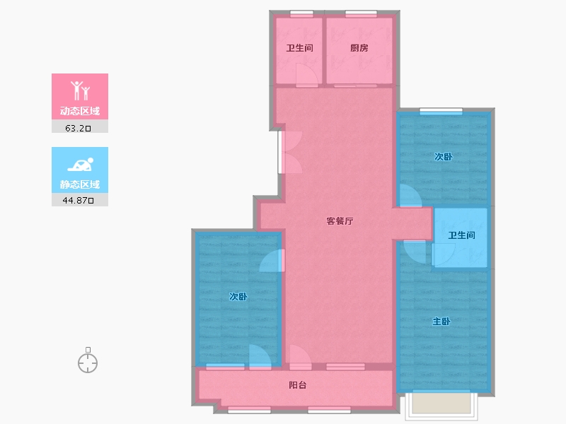 山东省-潍坊市-恒信凤栖桃源-101.00-户型库-动静分区