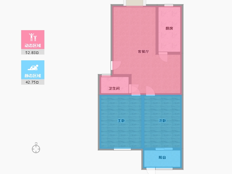 河南省-郑州市-都市丽茵-3号楼-86.00-户型库-动静分区