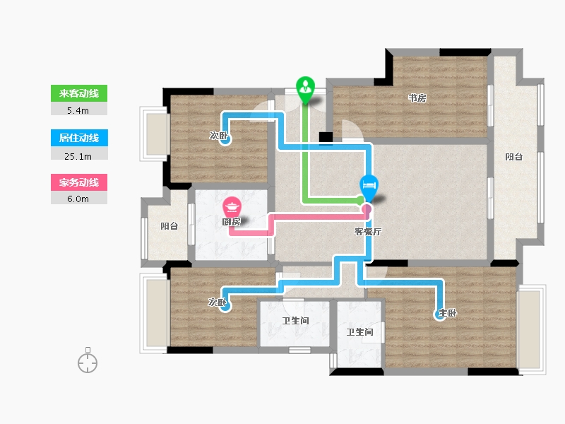 重庆-重庆市-樾千山-126.00-户型库-动静线