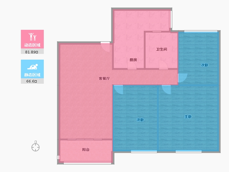 江苏省-苏州市-可逸兰亭-68.79-户型库-动静分区