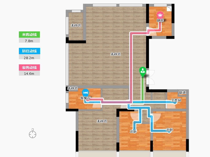 浙江省-杭州市-远洋西溪公馆-115.61-户型库-动静线