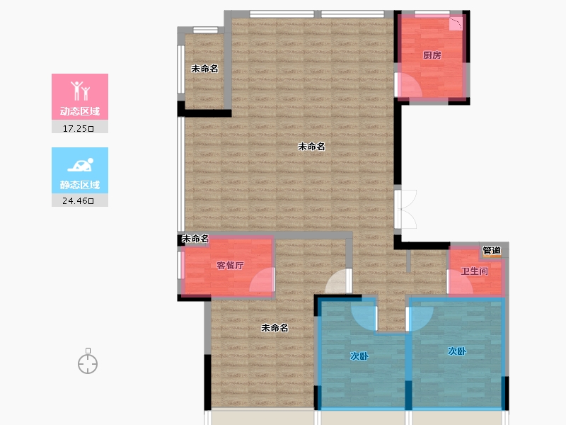 浙江省-杭州市-远洋西溪公馆-115.61-户型库-动静分区