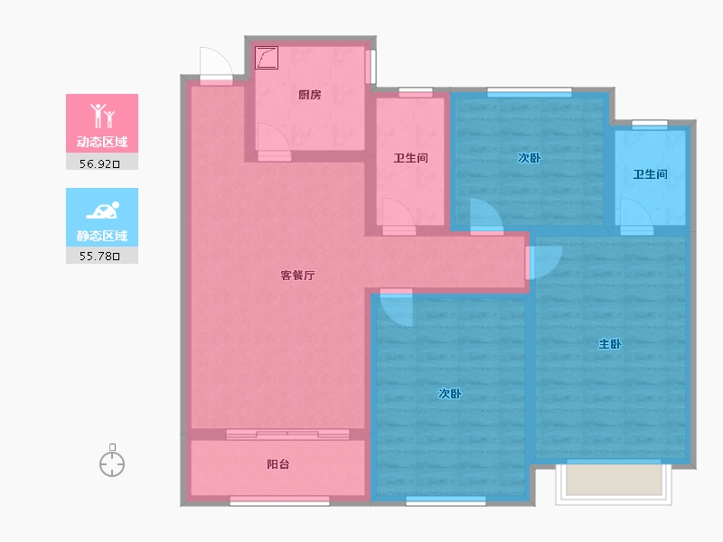 山东省-济宁市-凤凰城-100.00-户型库-动静分区