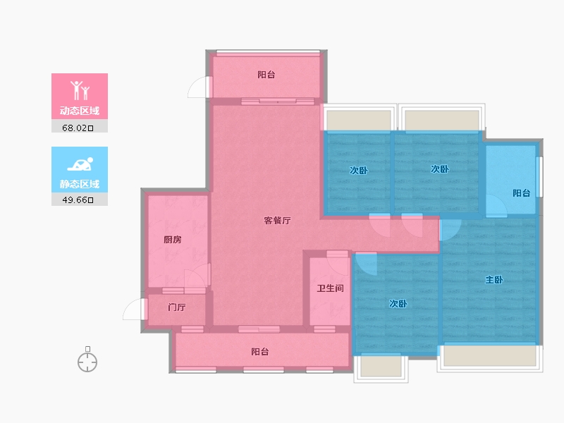 江苏省-连云港市-保利海上五月花-105.00-户型库-动静分区