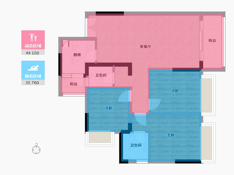 四川省-成都市-小红花-98.00-户型库-动静分区