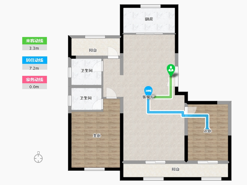 宁夏回族自治区-银川市-君临天下一期-121.00-户型库-动静线