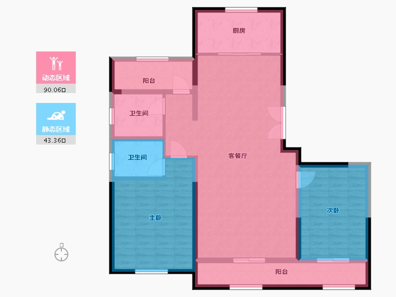 宁夏回族自治区-银川市-君临天下一期-121.00-户型库-动静分区