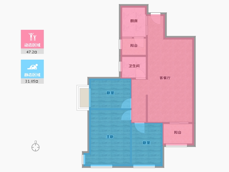 广东省-广州市-广州雅居乐花园-78.00-户型库-动静分区