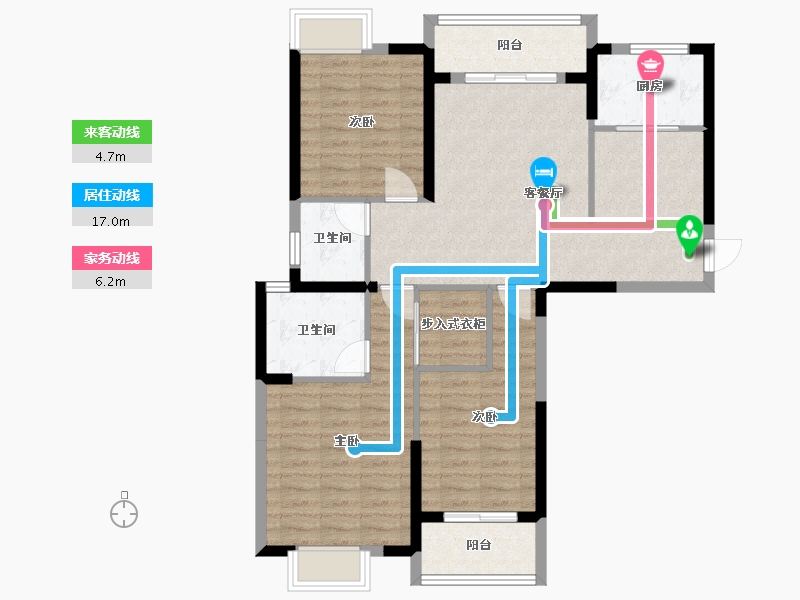 湖北省-武汉市-秀水青城-95.00-户型库-动静线