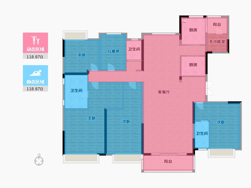 浙江省-湖州市-剑桥郡/齐山庄园-230.00-户型库-动静分区