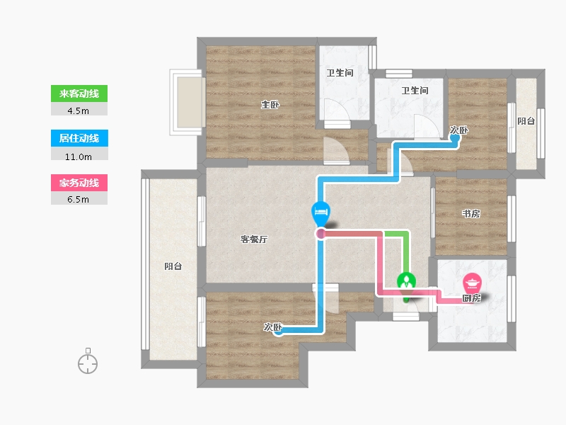 浙江省-宁波市-中旅宁宸院-89.78-户型库-动静线