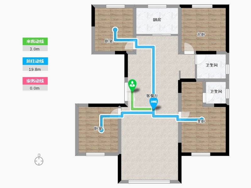 新疆维吾尔自治区-克拉玛依市-鼎升嘉园-130.00-户型库-动静线