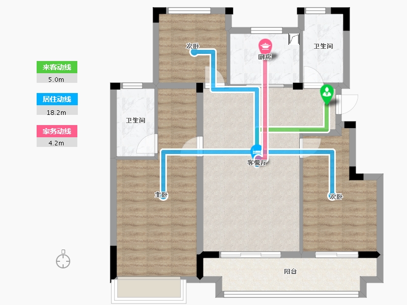 浙江省-湖州市-大家满园-98.00-户型库-动静线