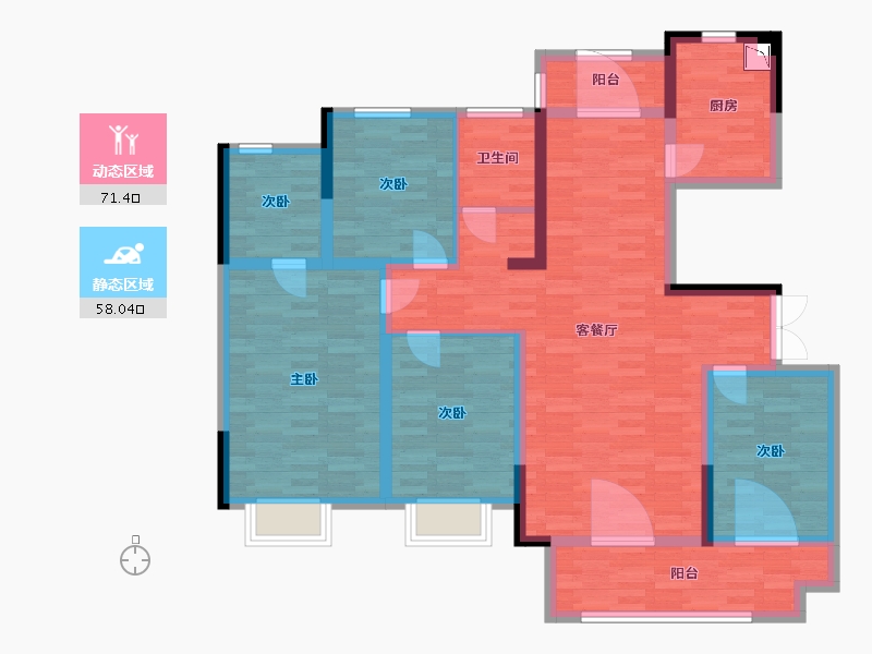 河南省-周口市-建业生态新城-115.00-户型库-动静分区