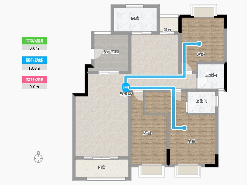 江西省-上饶市-香槟国际公馆-128.00-户型库-动静线