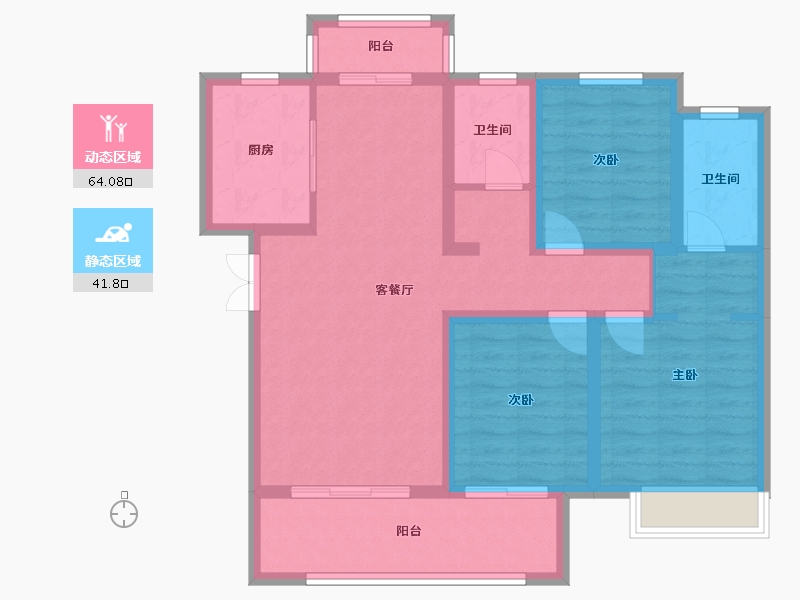 河南省-南阳市-建业臻悦汇-99.00-户型库-动静分区