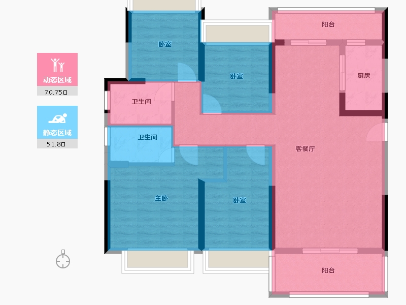 广东省-梅州市-邻里L区-101.00-户型库-动静分区