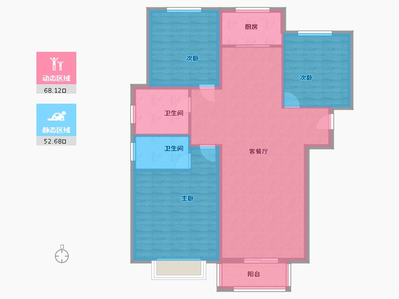 河北省-廊坊市-世纪花园-110.00-户型库-动静分区