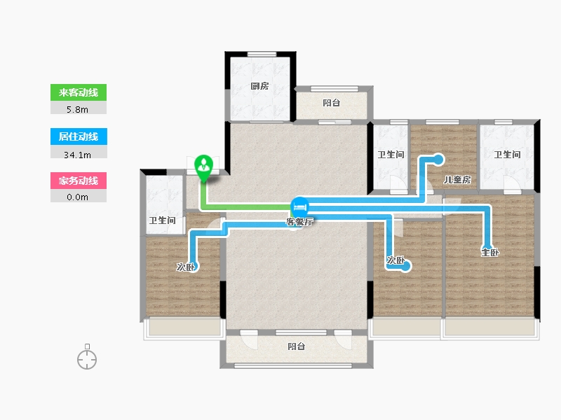 辽宁省-朝阳市-碧桂园凌云府-178.00-户型库-动静线