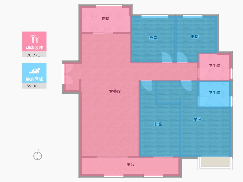 安徽省-合肥市-金隅大成郡-119.74-户型库-动静分区