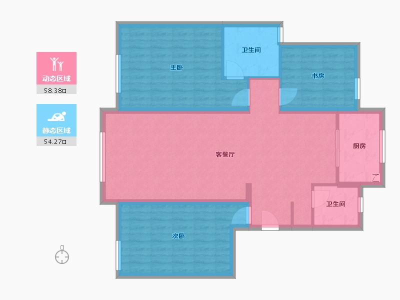 广西壮族自治区-南宁市-紫泉嘉苑-134.00-户型库-动静分区