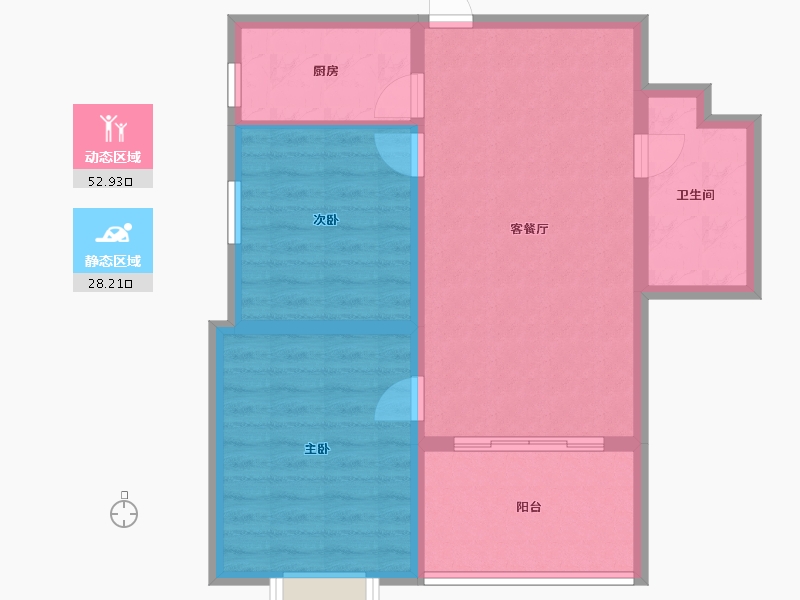 北京-北京市-西罗园南里京品小区-77.64-户型库-动静分区