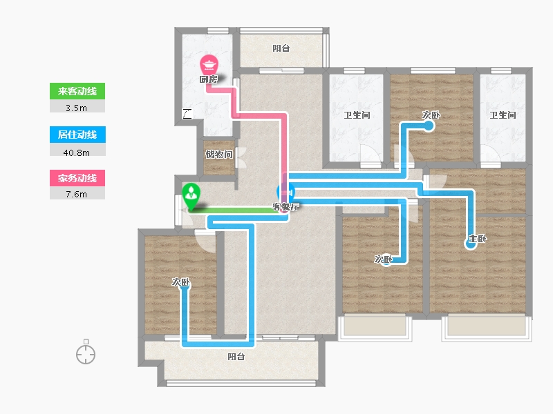 河南省-驻马店市-建业城-145.00-户型库-动静线