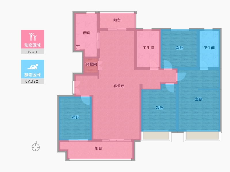 河南省-驻马店市-建业城-145.00-户型库-动静分区