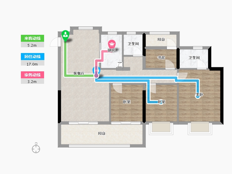 福建省-漳州市-联发君领壹号-94.00-户型库-动静线