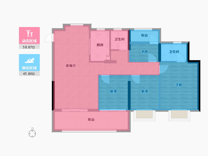 福建省-漳州市-联发君领壹号-94.00-户型库-动静分区