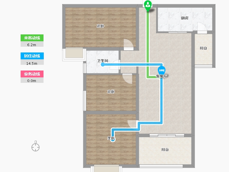 湖北省-宜昌市-阳光花苑-112.00-户型库-动静线