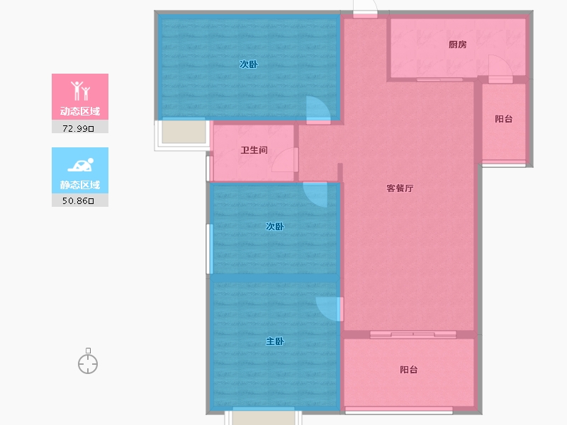 湖北省-宜昌市-阳光花苑-112.00-户型库-动静分区