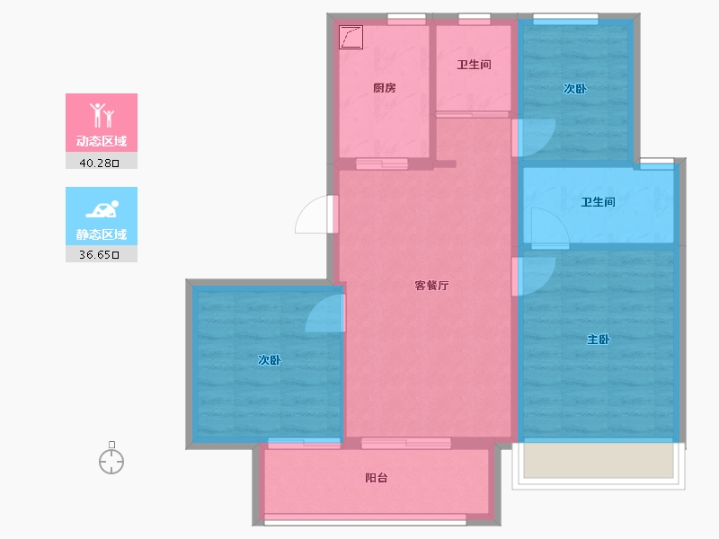 上海-上海市-大华公园荟-99.00-户型库-动静分区