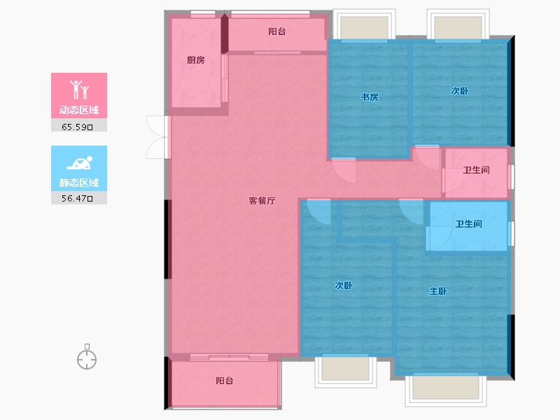 广西壮族自治区-北海市-公园1号-98.00-户型库-动静分区