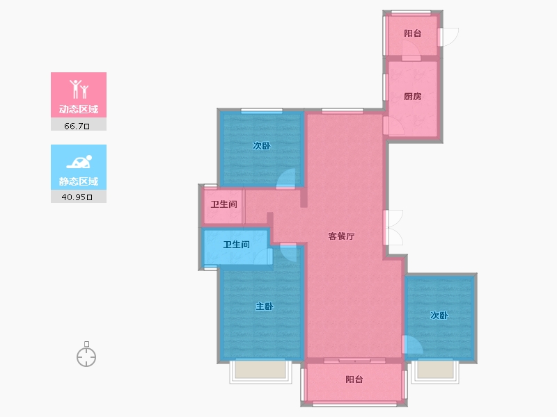 山西省-临汾市-梧桐里-107.71-户型库-动静分区